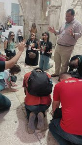 Momento de Oração realizado no Cenáculo - Jerusalém
